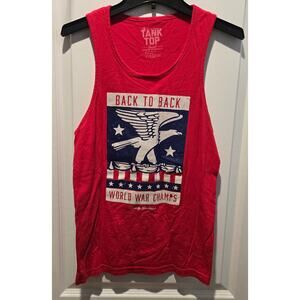 Rowdy Gentleman red mens tank top sz Small